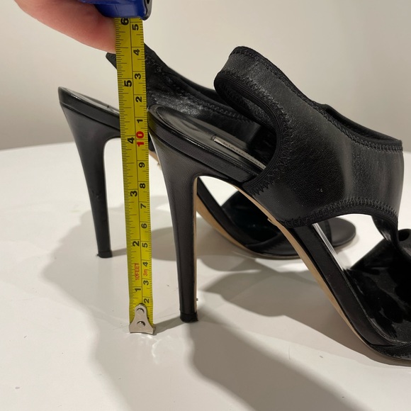 Diane von Furstenberg black leather heels - Picture 9 of 9